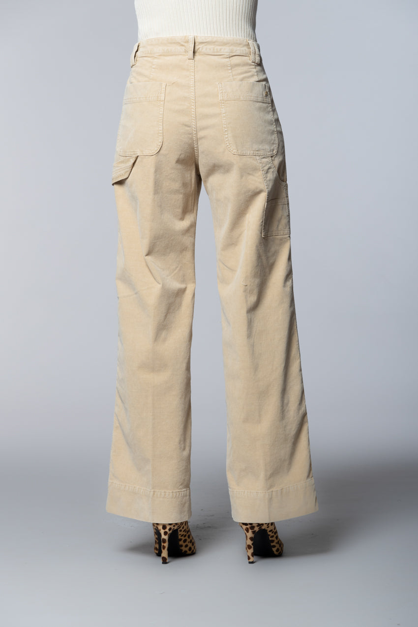 Dallas Wide L Damen Cargo-Hose aus 1000-Rippen-Samt wide leg