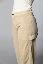 Dallas Wide L Damen Cargo-Hose aus 1000-Rippen-Samt wide leg