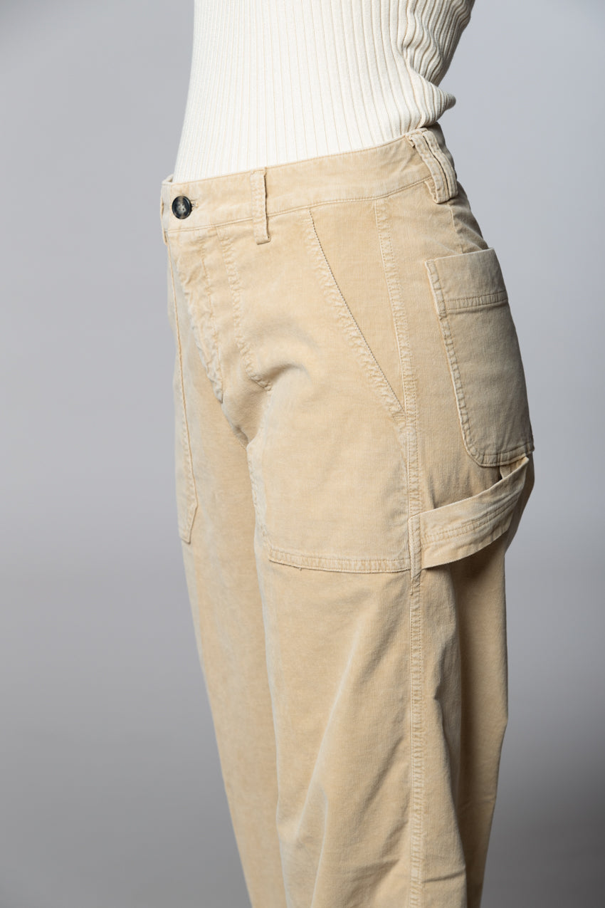 Dallas Wide L Damen Cargo-Hose aus 1000-Rippen-Samt wide leg