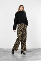 Dallas Wide Work pantalone chino donna in bull fantasia camouflage straight fit