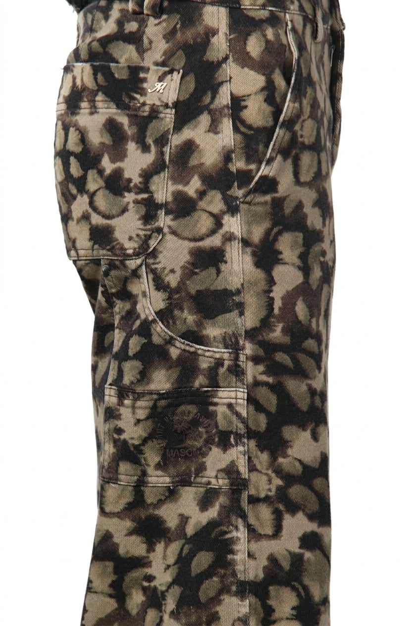 Dallas Wide Work pantalone chino donna in bull fantasia camouflage straight fit