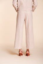 New York Studio Cropped pantalon chino femme en tissu natté straight fit