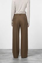 New York Studio Tailored pantalone chino donna in jersey flanella straight fit