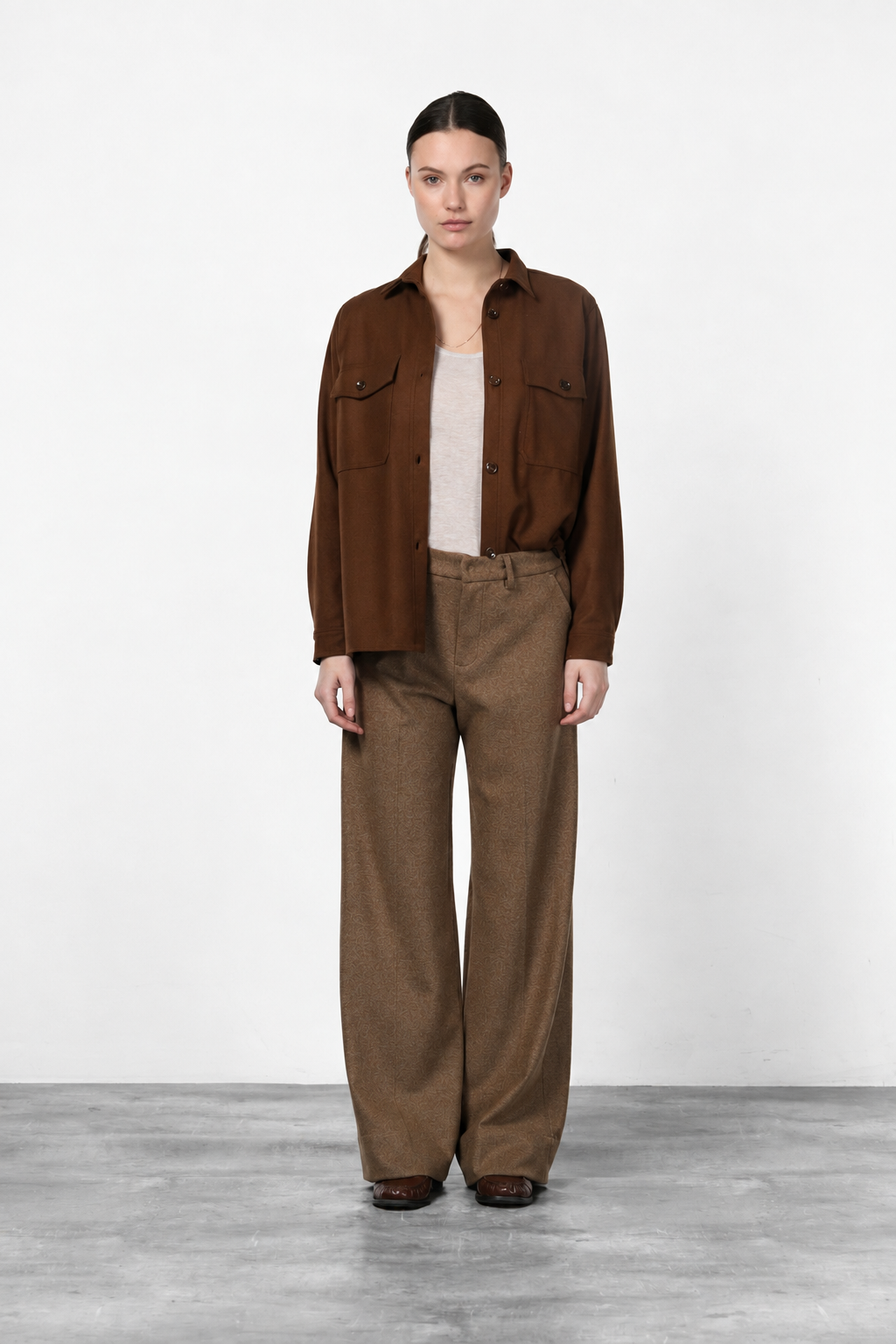 New York Studio Tailored women’s chino pants in flannel jersey with straight fit
