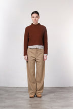 New York Studio Tailored pantalone chino donna in lana straight fit