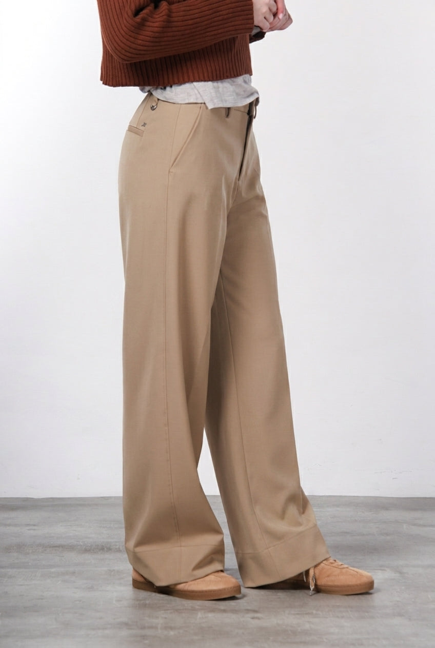New York Studio Tailored pantalone chino donna in lana straight fit