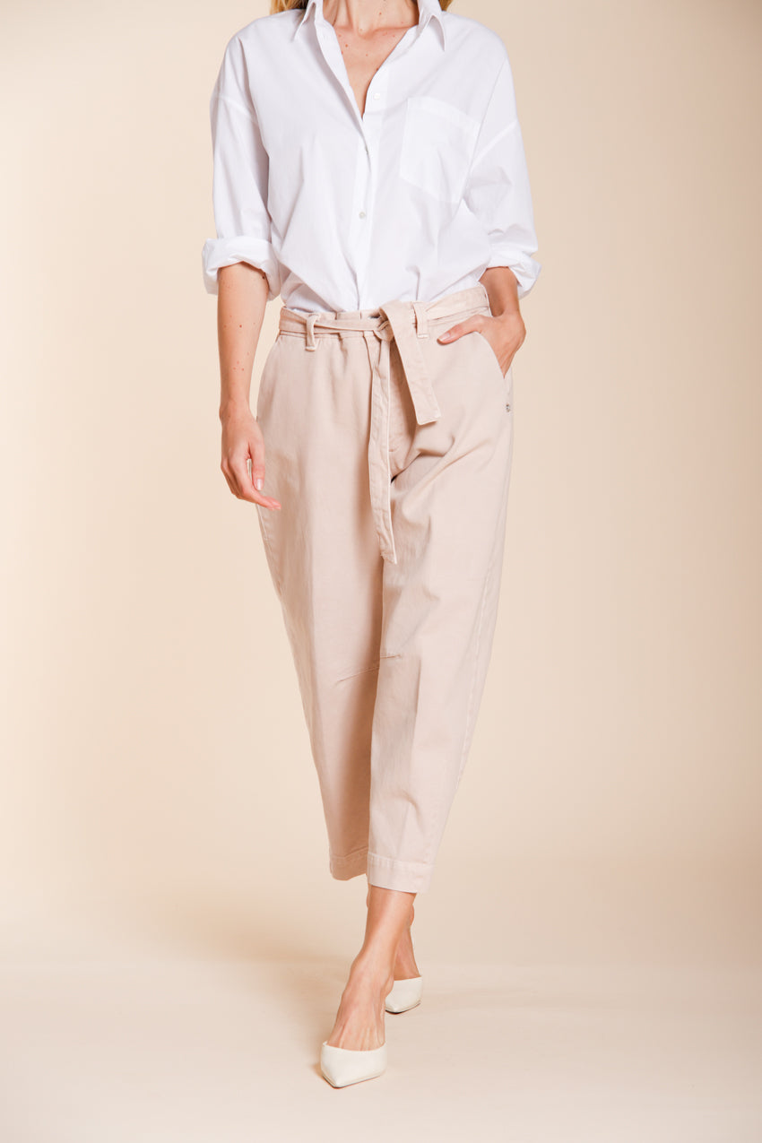 Vivienne City pantalone chino donna in bull stretch balloon fit