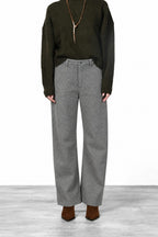 Vivienne City pantalone chino donna in lana baloon fit