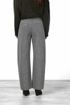Vivienne City pantalone chino donna in lana baloon fit