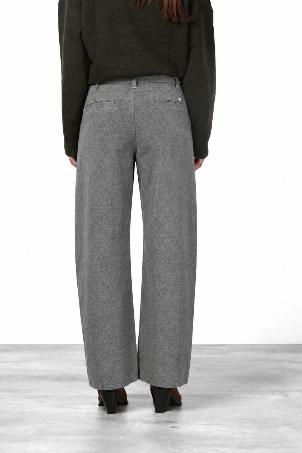 Vivienne City pantalone chino donna in lana baloon fit