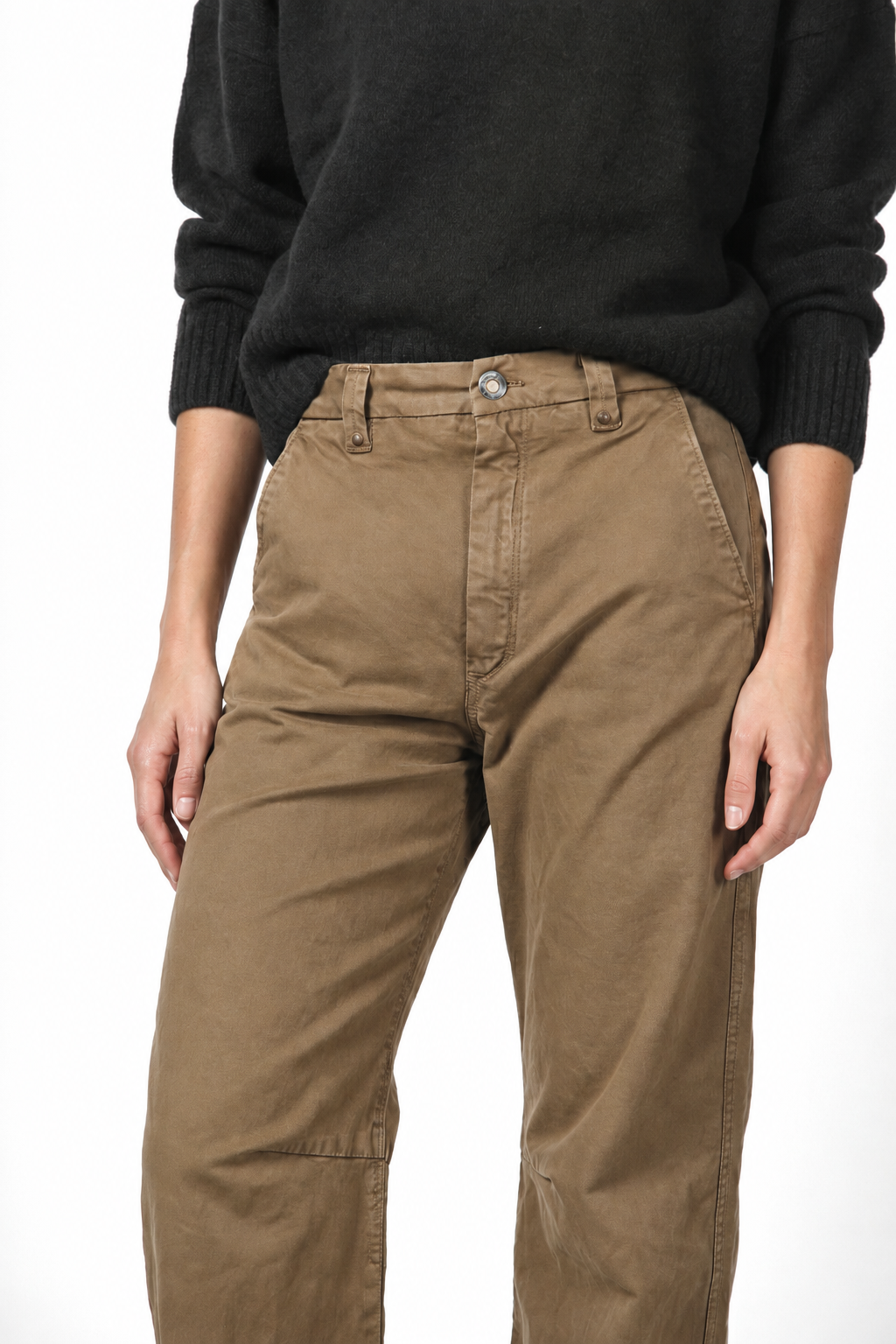 Vivienne City pantalone chino donna in gabardina baloon fit
