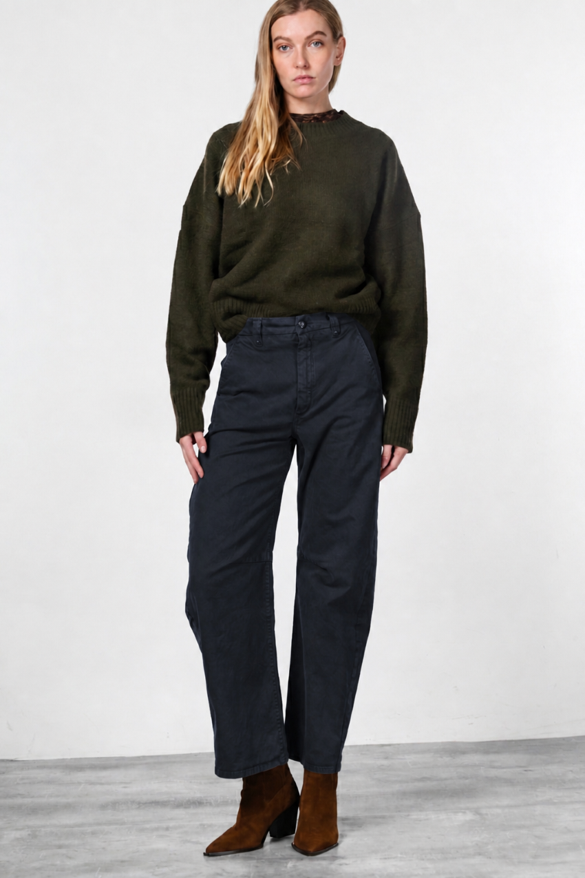Vivienne City pantalone chino donna in gabardina baloon fit