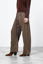 Veronique pantalone chino donna in twill baloon fit ①