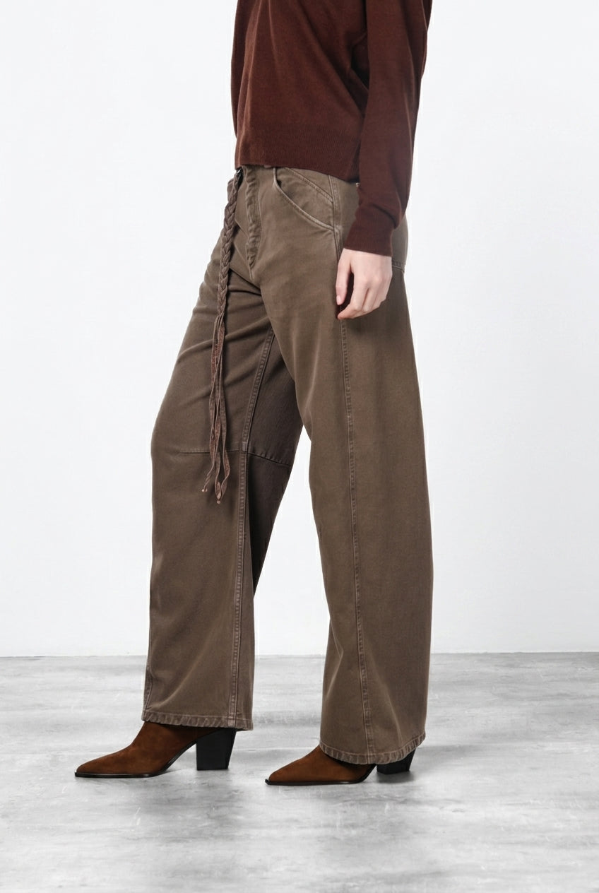 Veronique pantalone chino donna in twill baloon fit ①