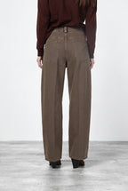 Veronique pantalone chino donna in twill baloon fit ①