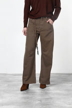 Veronique pantalone chino donna in twill baloon fit ①