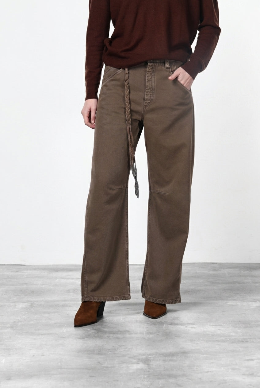 Veronique pantalone chino donna in twill baloon fit ①
