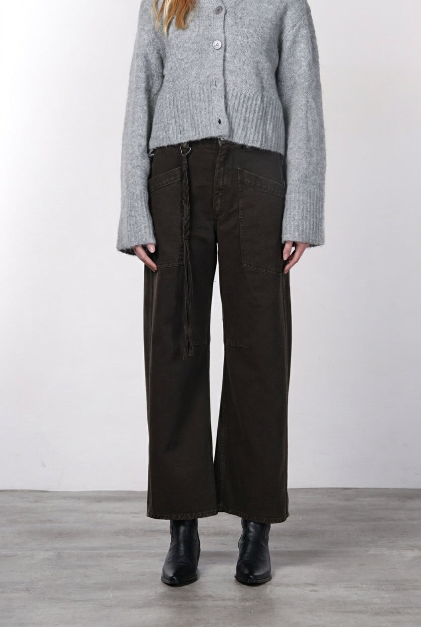 Venice pantalone chino donna in twill baloon fit ①