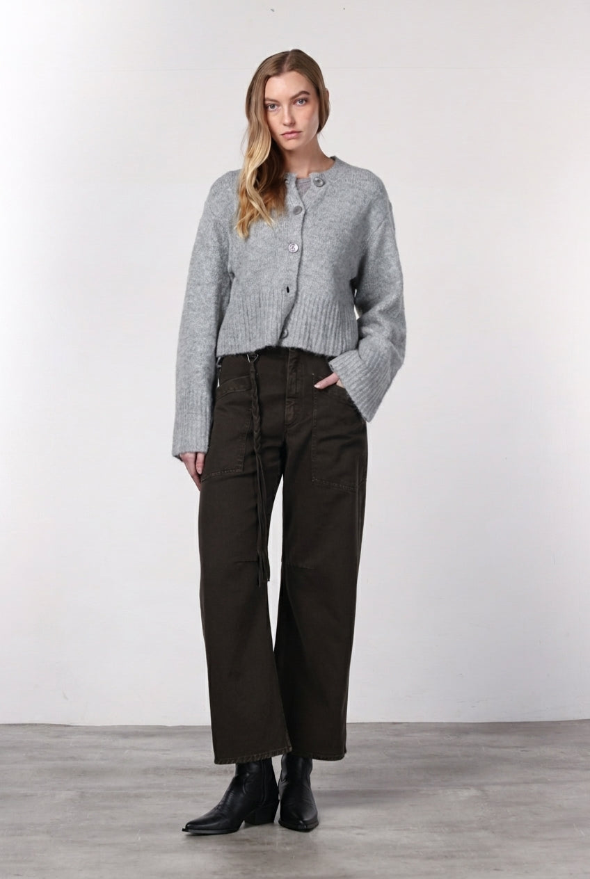 Venice pantalone chino donna in twill baloon fit ①