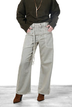 Venice pantalone chino donna in twill baloon fit ①