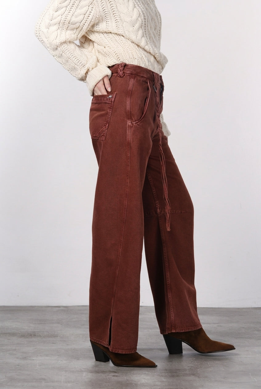 Violette pantalone chino donna in twill baloon fit ①