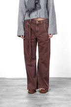 Violette pantalone chino donna in twill baloon fit ①