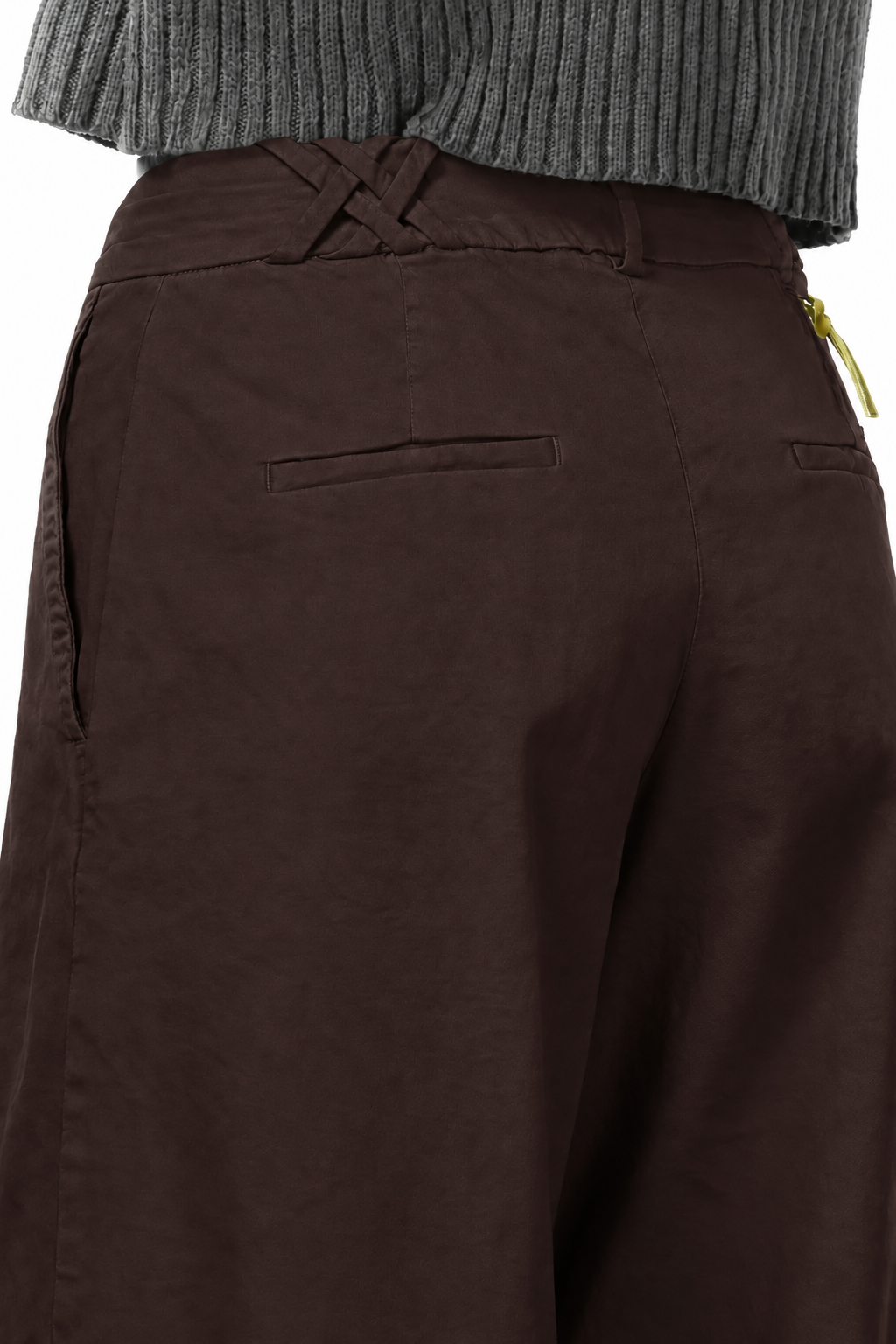 New York Wide women's chino trousers in satin, wide leg