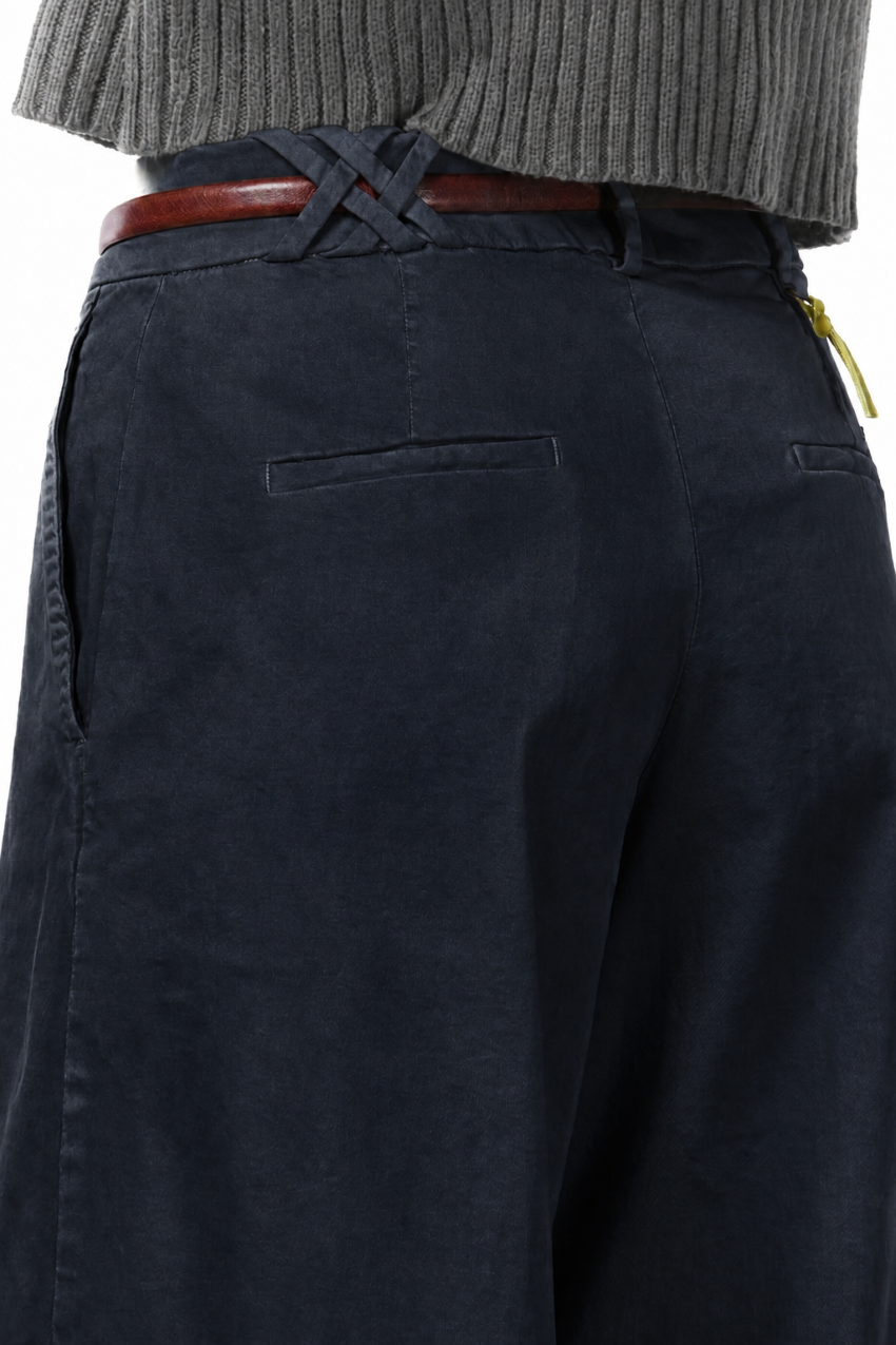 New York Wide pantalone chino donna in raso wide leg