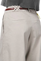 New York Wide pantalone chino donna in raso wide leg