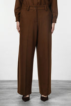 New York Wide Elax pantalone chino donna in jersey flanella wide leg