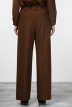 New York Wide Elax pantalone chino donna in jersey flanella wide leg