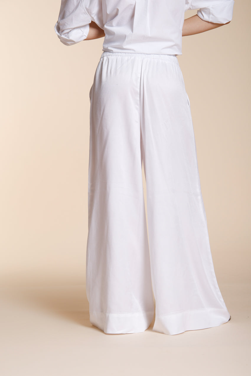 Portofino pantalon chino jogger femme en toile de lin et coton légère wide leg