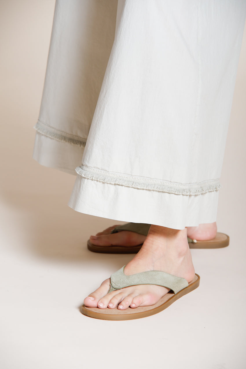 Portofino Cropped pantalone chino jogger donna in popeline wide leg
