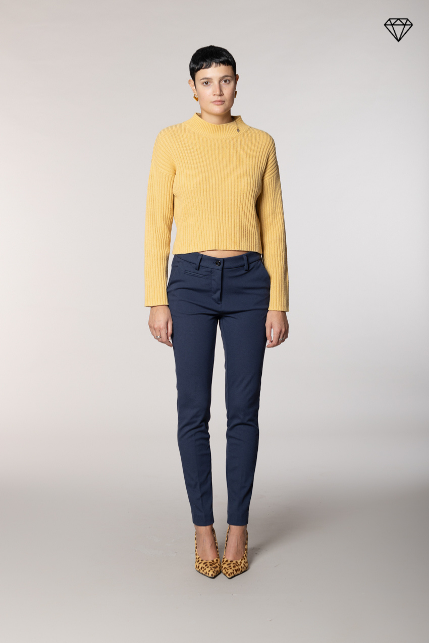 New York Slim Damen-Chinohose aus technischem Jersey Slim Fit ①