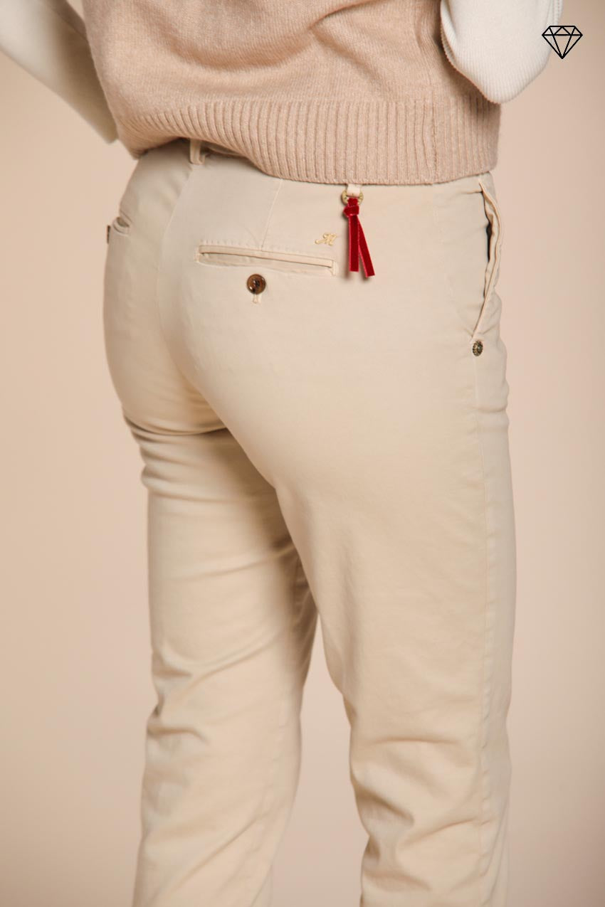 Foto 2 New York Slim pantalone chino donna in raso slim fit ①