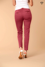 New York Slim Damen Chino Hose in Stretch Satin Slim Fit ①