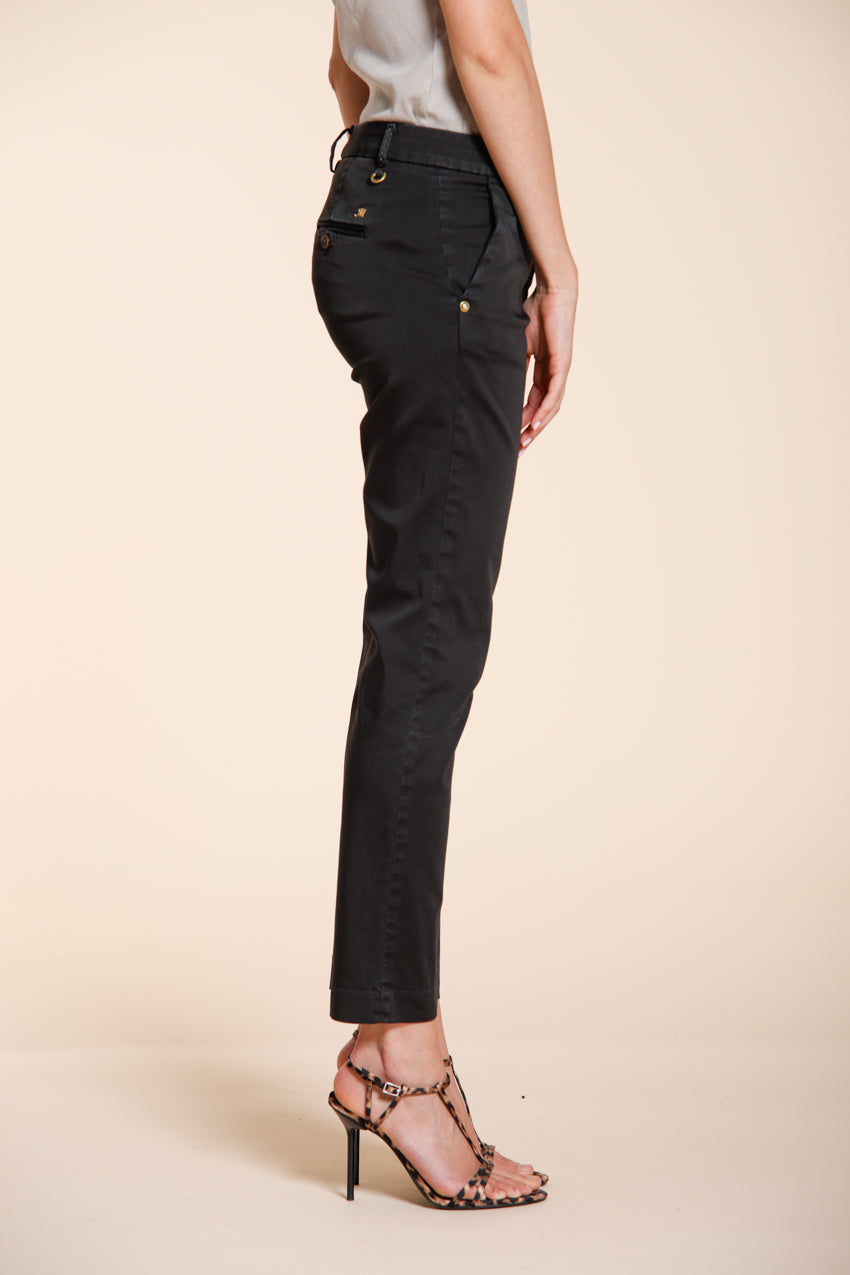 New York Slim Hose Chino Damen aus Stretch-Satin slim fit ①