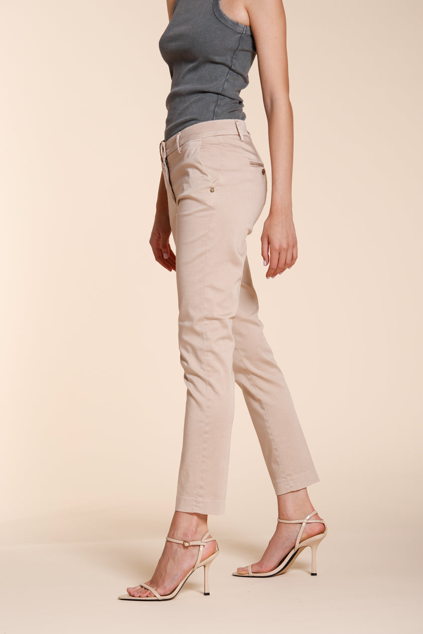 New York Slim pantalone chino donna in raso stretch slim fit ①