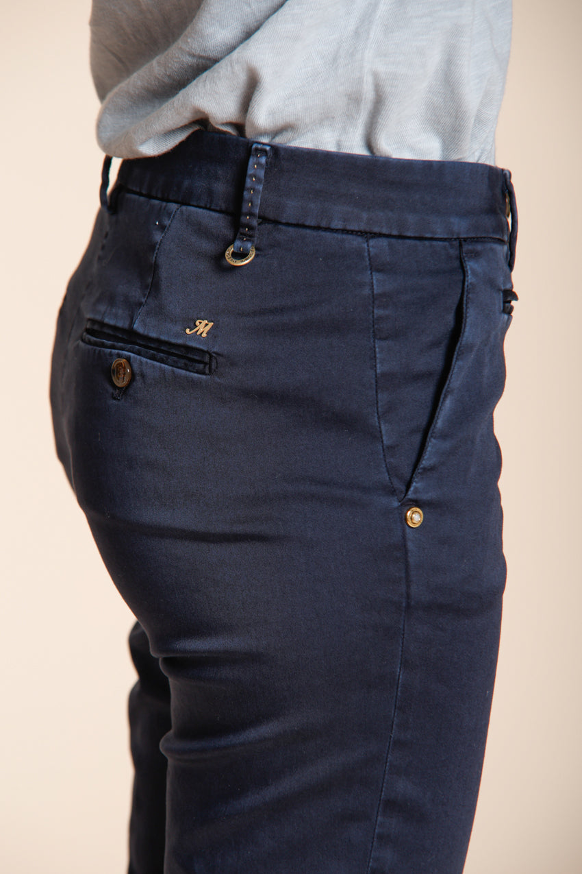 New York Slim pantalone chino donna in raso stretch slim fit ①