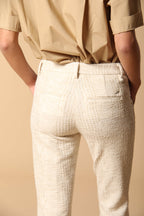 New York Trumpet Damen Chinohose aus bicolor Jersey Slim Fit