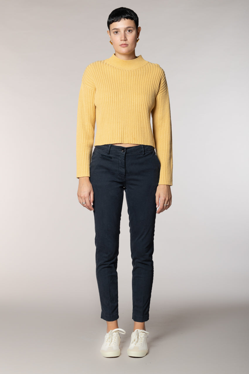 New York Slim Damen-Chinohose aus Satin Bistretch Slim Fit