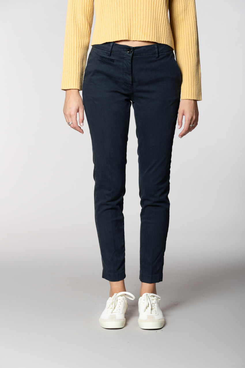 New York Slim Damen-Chinohose aus Satin Bistretch Slim Fit