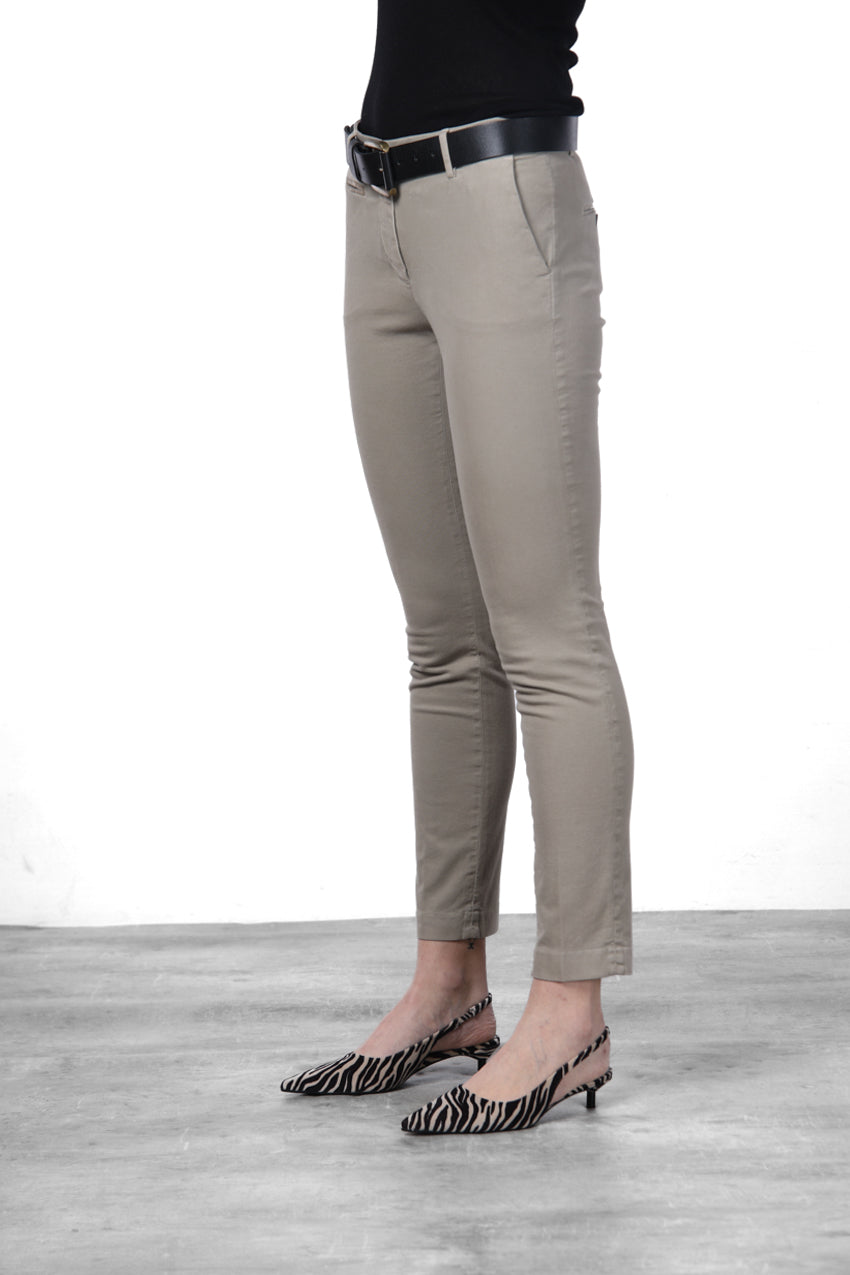New York Slim pantalone chino donna in raso slim fit ①