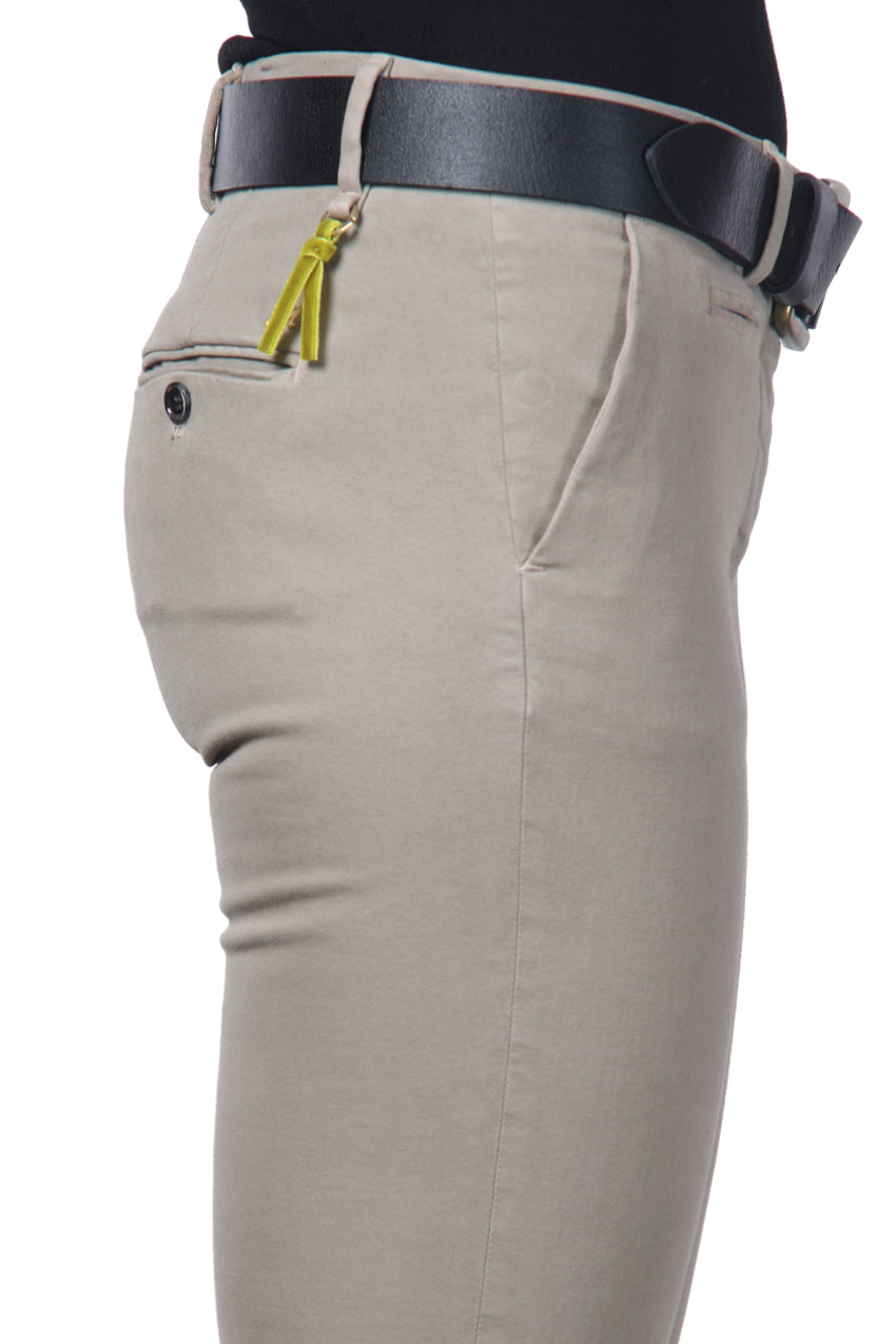 New York Slim pantalone chino donna in raso slim fit ①