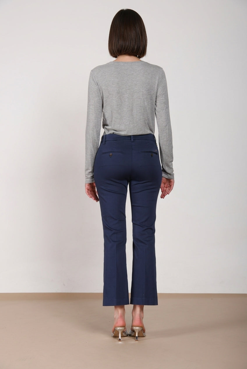 New York Trumpet women's chino pants in stretch satin slim fit