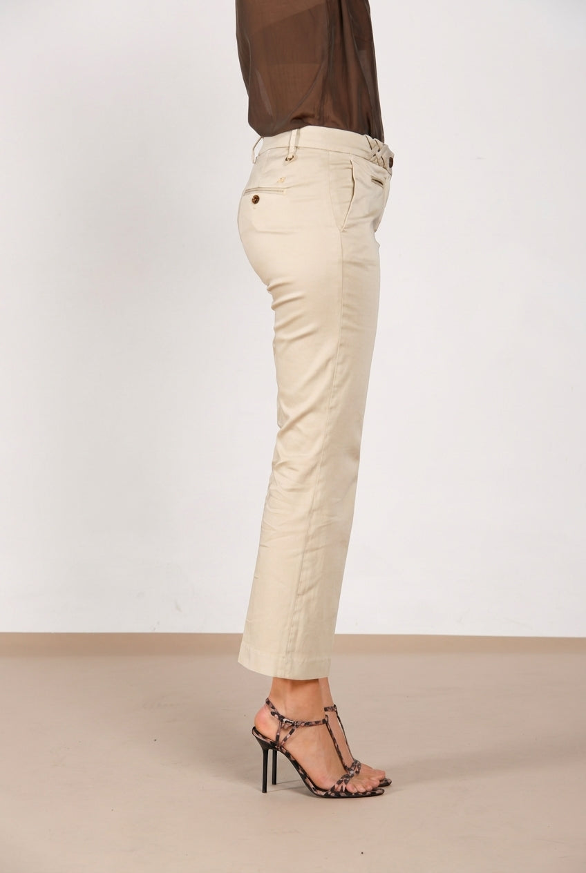 New York Trumpet pantalon chino femme en satin stretch slim fit