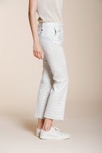 New York Trumpet pantalone chino donna in jersey fantasia rombi slim fit