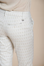 New York Trumpet pantalone chino donna in jersey fantasia rombi slim fit