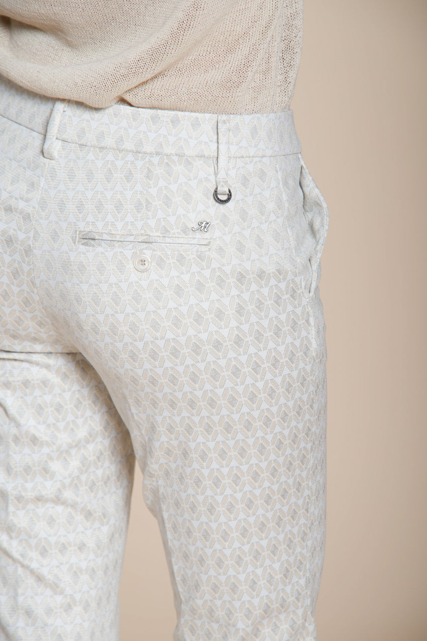 New York Trumpet pantalon chino femme en jersey motif losanges slim fit