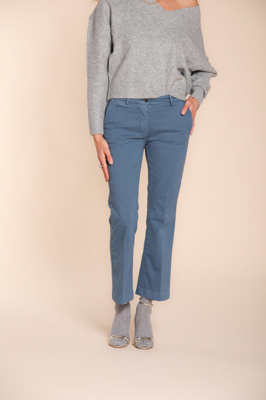 New York Trumpet Damen-Chinohose aus Gabardine Slim Fit